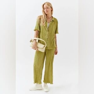 Urban Outfitters Out From Under Green Plisse Set (XS) (NWT)